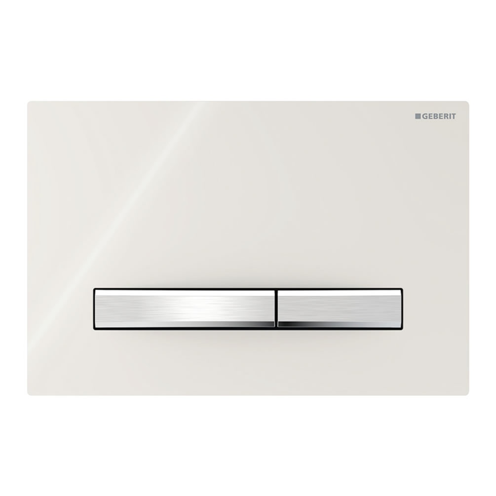 Cutout image of Geberit Sigma50 Square Sand Grey Glass Dual Flush Plate